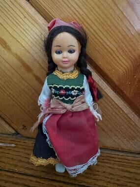 Vintage Interpur Hong Kong Germany Nationality Doll Sleepy Eyes 5.5" Folk